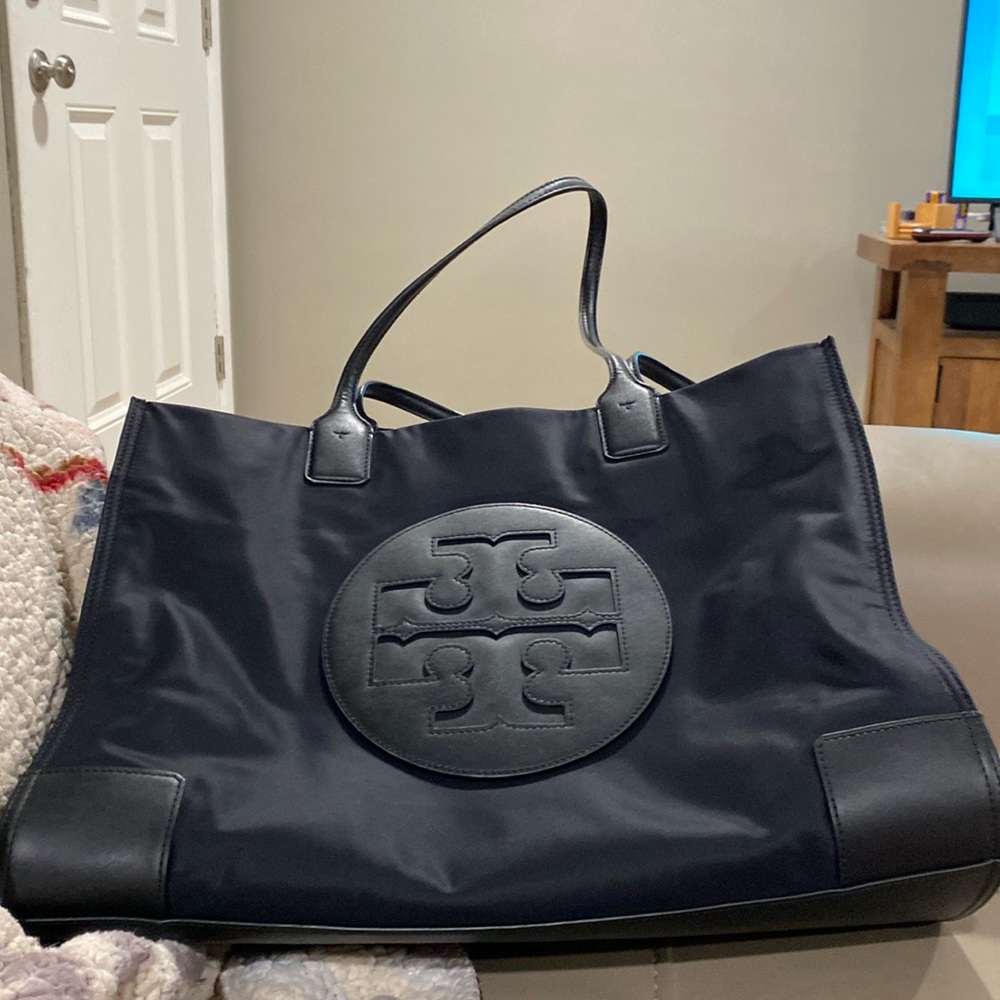 Tory Ella Black Nylon Tote